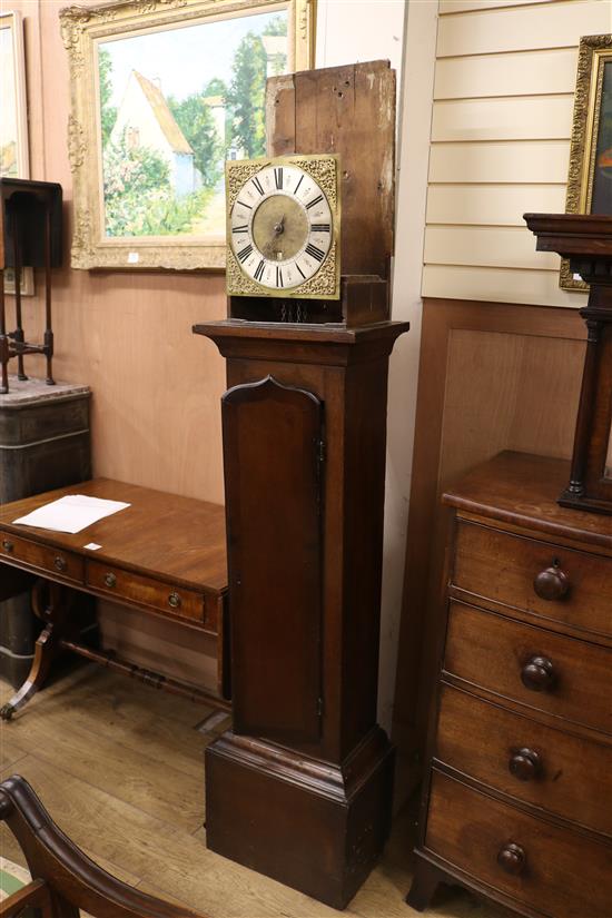 William Lane of Calstone. A mid 18th century oak thirty hour longcase clock